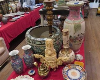 Chinese and Japanese porcelains, carvings, lacquer and metal work