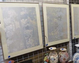 Set of (3) stunning limited edition naturalistic artworks by Paula Crane (b.1945) 