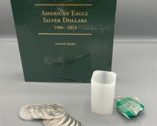 20 Uncirculated American Eagle Silver Dollars