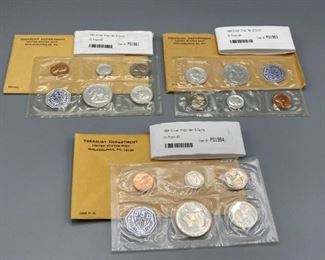 1961, 1963, 1964 Silver Proof Sets