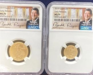 2019 Eagle G$10 and G$5
