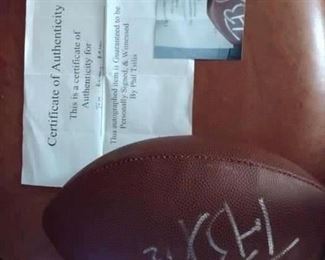 Tom Brady Autographed NFL football with some paperwork