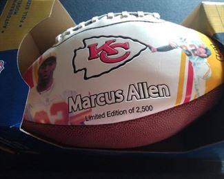 Marcus Allen Limited Edition Autographed NFL football no paperwork