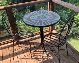 Bistro table and chairs