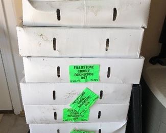9 boxes of fieldstone cobble