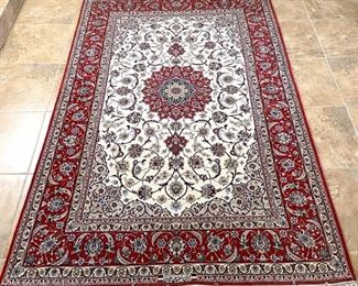 Persian wool/silk 5x8 rug