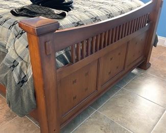 Queen bed frame and matching nightstands