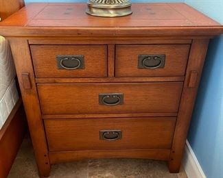 Queen bed frame and matching nightstands
