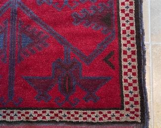 Wool Afghan rug 3x5