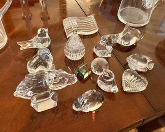 Daum, Baccarat, Waterford and other crystal 