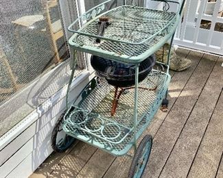 Vintage wrought iron cart