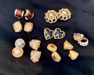 Vintage earrings by Ciner, Carlisle and others