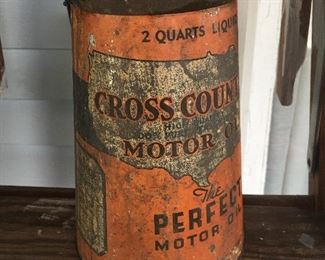 Sears Cross Country 2 quart oil pitcher. The handle and spout are not easily seen but they are in excellent condition.