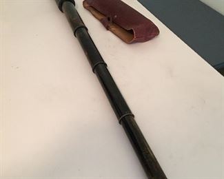 Bardou & Son Paris, Rifle Range Telescope, Power 33 Times, No 100. Also the leather carrying case is included.