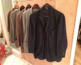 Jackets, Armani, Ralph Lauren POLO, Vegna, Neumann Marcus, etc