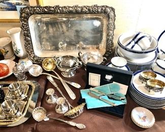 Sterling pomegranate tray and ladles!  Beautiful!