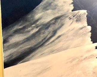 Marilyn Ivy, Mount Everest Final Ascent, very large original oil painting, 5x7 ft!  A conversation piece for all the mountain climbers, adventurous explorers.  Lots of mountain climbing books in sale.  Former owner climbed with a couple Austrian legends back in the 1950’s including Diemberger. 