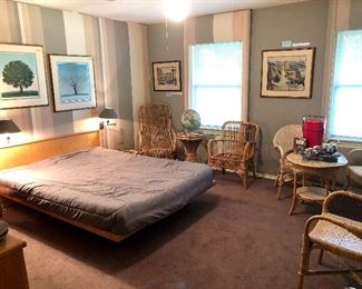 Modern European style platform bed. 