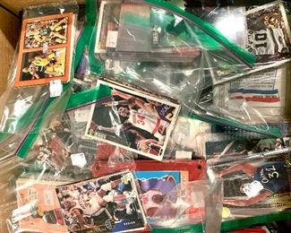 Basketball cards including Michael Jordan. 