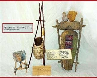 Jeanne Petrosky Sculpted Hand Made Paper Art and Karen Simmons Gypsy Fibers 