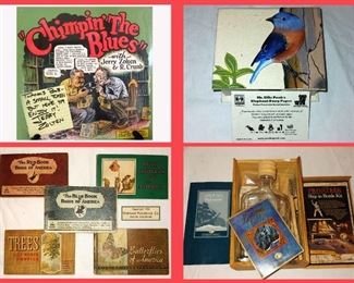 Jerry Zolten Signed Album, Mr. Ellie Pooh's Elephant Dung Paper, Small Books Dated 1931 and Privateer Ship in a Bottle Kit by Authentic Models 