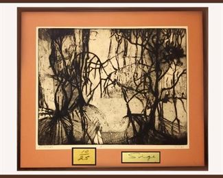 Large Framed, Signed, Numbered and Titled Print, "Landscape"