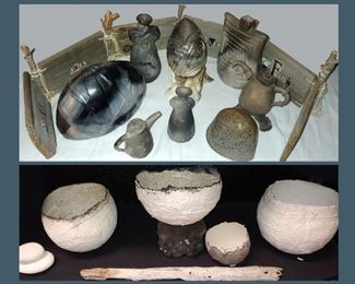 Lots of Unique Original Pottery and Hand Made Paper Art