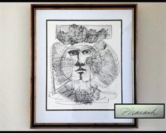 Pharaoh Signed Face Print 