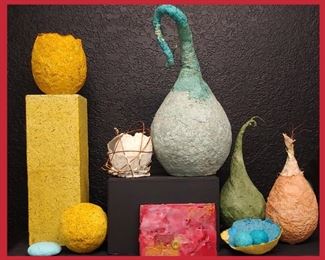 Original Hand Made Paper Art; Small Sample of the Artist's Large Private Collection 