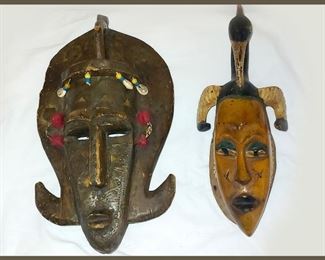 Bambara? Tribal Mask; Pair of Very Good Masks