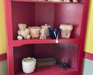 Corner cabinet
Precious moments
Longaberger baskets Hope series