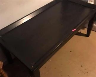 Dark wood coffee table