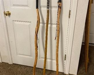 Nickel head walking sticks