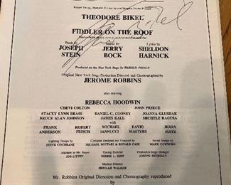 Theodore Bikel's Autograph - Fiddler on the Roof