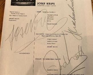 Josef Kripp's Autograph and 2 other San Francisco Symphony Members