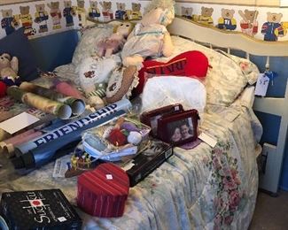 Full Size French Provincial Bed, Vintage Posters, Toys