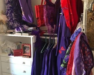 Red Hat Lady Purses, T-shirts, Feather Boa, Shawls