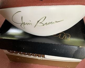 Original signed Jim Brown Football Wilson
