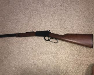 Henry 22 caliber rifle w/octagon barrel. Can be bought before sale for 350.00.