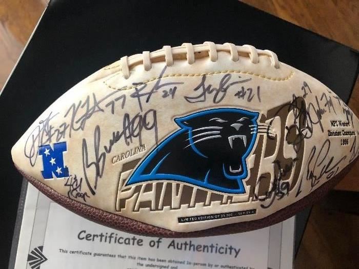 Football signed by 96’ Panthers