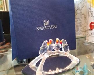 Swarovski crystal birds