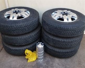 Dually tires with lots of tread remaining  LT215/85R16
Toyo Open Country 