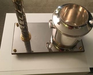 Silver plated Champagne Ice Bucket with the Towel Stand 