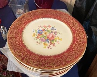 Salem China Co. Imperial Plates 23 Karat Gold