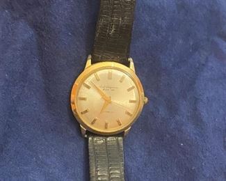 14k gold vintage Jules Jurgenson men's watch