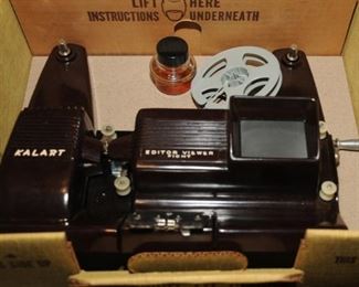 KALART Model EV-8 Editor Viewer Splicer Eight 8 mm Film Movie, instructions RARE