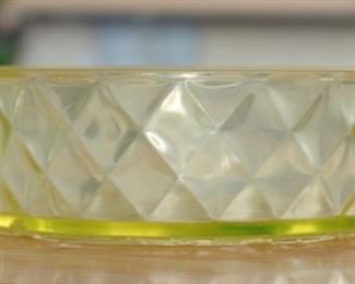 Vintage Depression Uranium Vaseline Glass