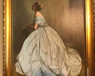 Oil painting lady portrait