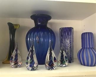 Blue art glass