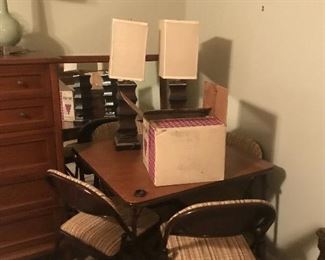 Vintage card table with chairs